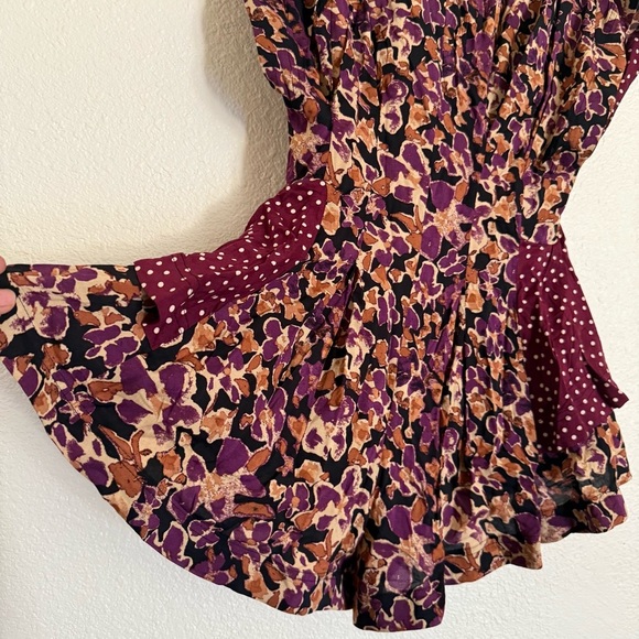 Free People Fiorella Flowy Romper in Midnight Combo - Picture 10 of 11